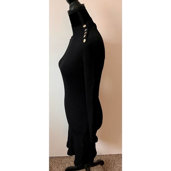 Maje black funnel-neck fitted jumper - Size 38 - Picture 4 of 7